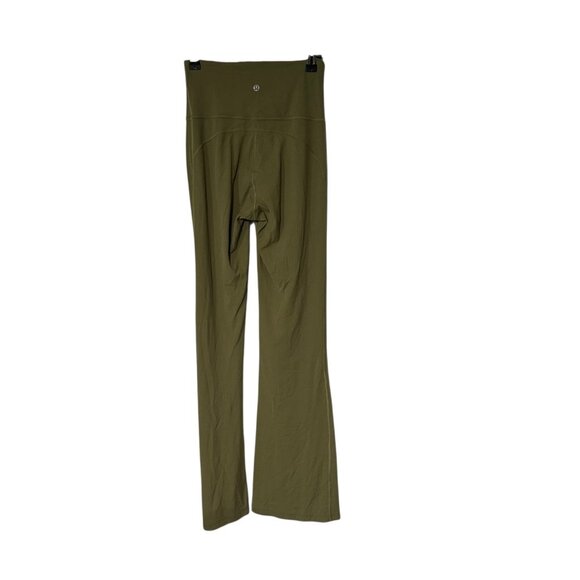 Lululemon Groove Super High Rise Flared Pant Leggings Nulu Bronze Green Size 4 - Picture 3 of 12